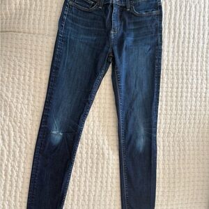 Lucky Brand Brooke legging jean, dark blue, ripped knee